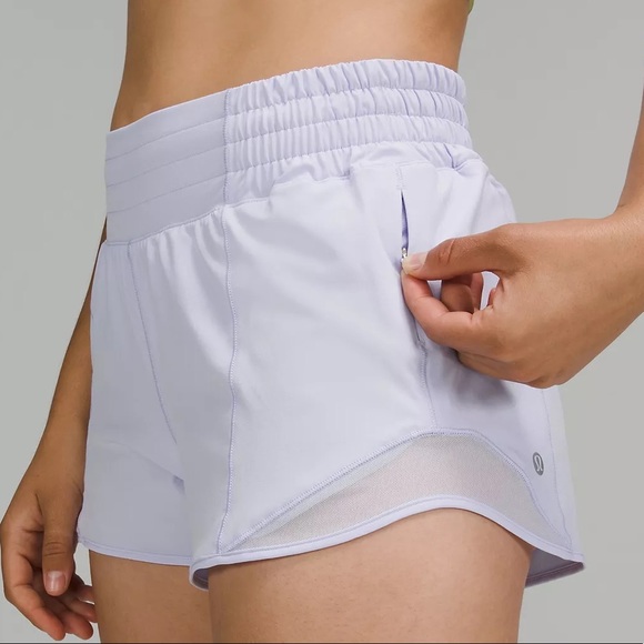 lululemon athletica Pants - lululemon high waisted white hotty hot shorts